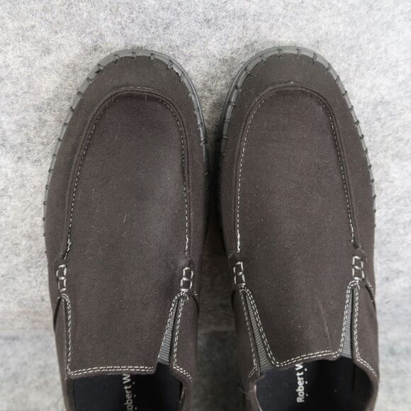 Robert Wayne Shoes Mens 9.5 Loafer Slip On Moc Comfort Casual Walking Work Black main image 5